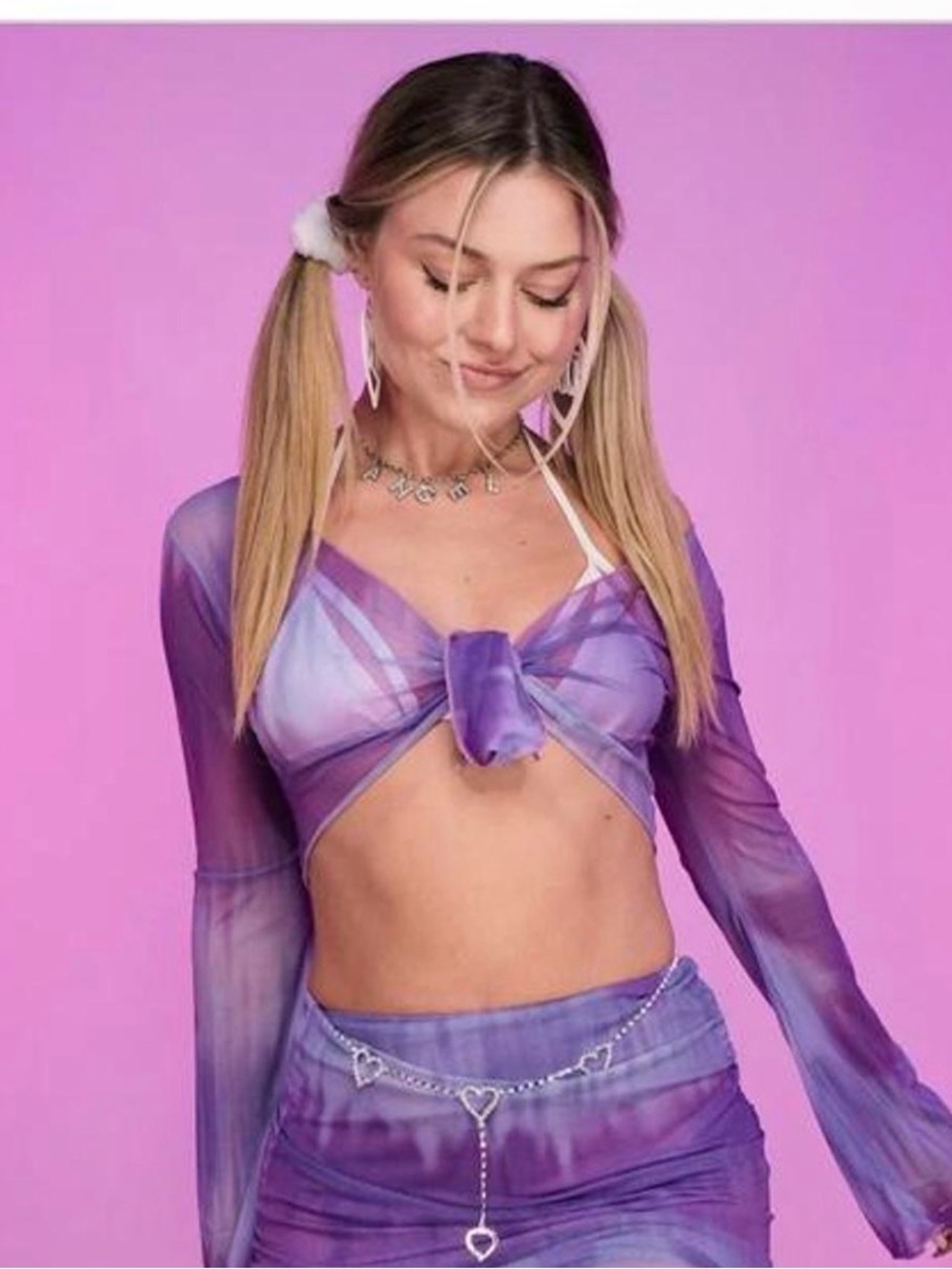 NWT Rave Wonderland Tied and Dyed 2pc Lavender Skirt Set